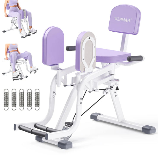 Hip Abductor Machine for Home Gym | Inner Thigh & Glute Trainer | Adjustable Resistance Leg Exercising Workout Equipment for Women