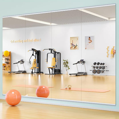 Home Gym Mirror 71" L X 32" W - 1PC Large Full Body Mirror for Yoga, Fitness, Garage, Dance Studio, Wall-Mounted, 0.16In Tempered Glass Frameless