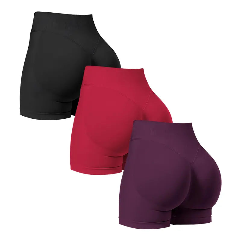 NVWA Women'S 6-Piece Seamless High-Waist Workout Set, Nylon Blend Tight-Fit BBL Booty Biker Shorts, Cooling Quick-Drying Women'S Clothes for Athleisure & Gym Training, Workout Sets Women,Summerwins,Summeroutfits,Vacationoutfits,Beachoutfits
